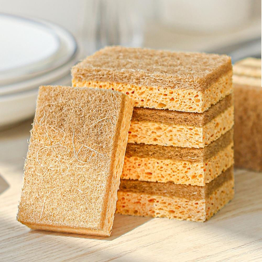 12 Pack Dish Sponge Eco Friendly Kitchen Sponge Natural Biodegradable Sponges for Dishes, Plant Based Reusable Sponges for Sustainable Living with