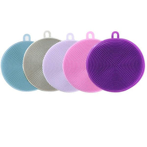 3 PACK SILICONE SPONGE SET. Scrubber Dish Washing Face clean